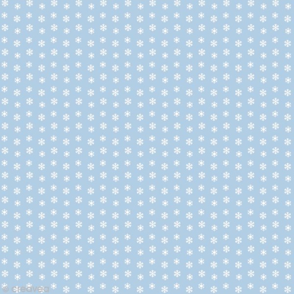 Feutrine à motifs Artemio 1 mm 30 x 30 cm - Flocons Bleu - Photo n°1