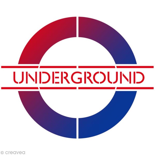 Pochoir home déco A3 - Underground - Photo n°1