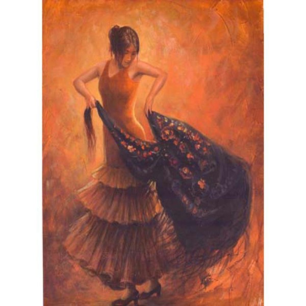 Image 3D Femme - Danseuse espagnole 24 x 30 cm - Photo n°1