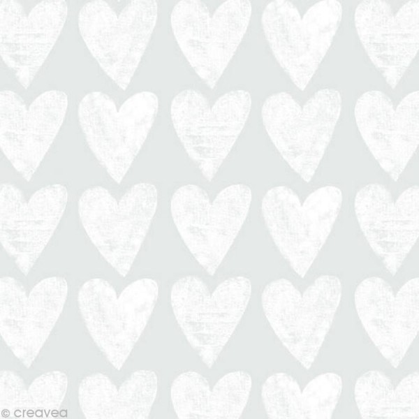 Serviette en papier Mariage - Coeurs blancs - 20 pcs - Photo n°1