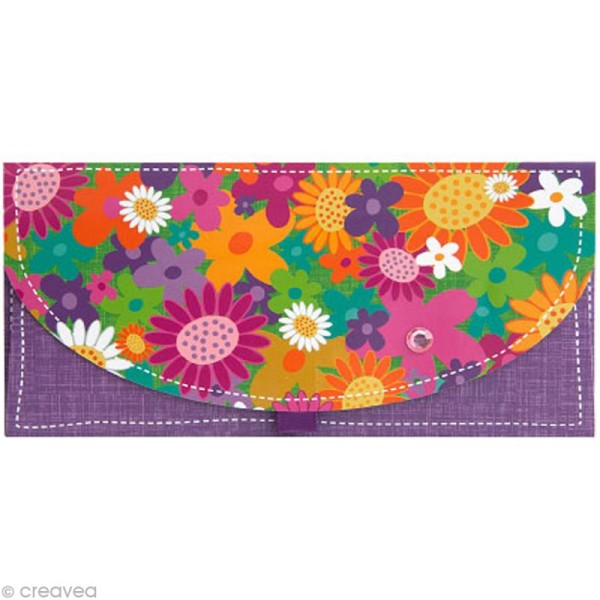Enveloppe cadeau Fleur - Fleurs multicolores 1 - 23x11 cm - Photo n°1