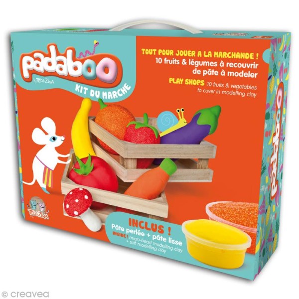 Pâte à modeler Padaboo - Coffret Le marché des Fruits & Légumes - Photo n°1