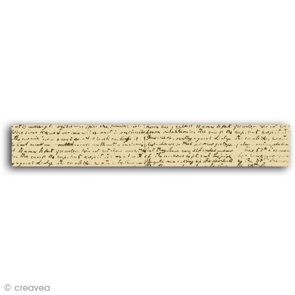 Masking tape 1,5 cm x 10 m - Ecritures vintage - Photo n°1