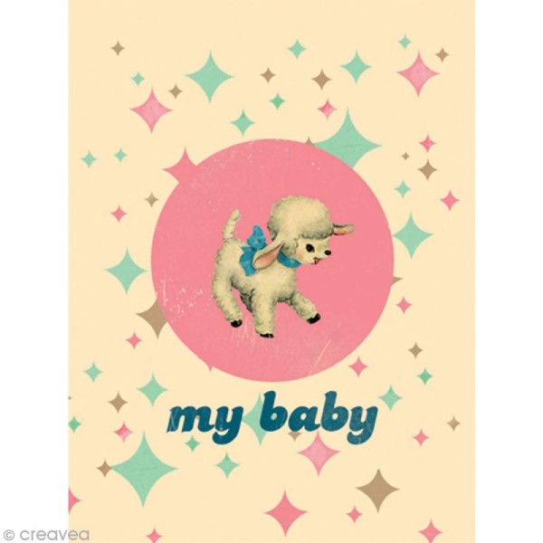 Etiquette thermocollante 3 x 4 cm - Daily Like - My baby - Photo n°1