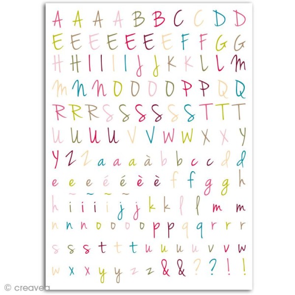 Transfert Alphabet Toga - Multicolore - 15 x 21 cm - Photo n°2
