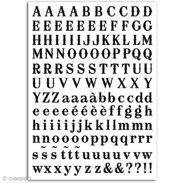 Transfert Alphabet Toga - Noir San Francisco - 15 x 21 cm - Photo n°2