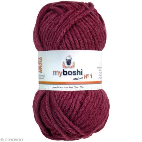 Laine à crocheter MyBoshi  n°1 - 164 Baie sauvage - 50 gr x 55 m - Photo n°1