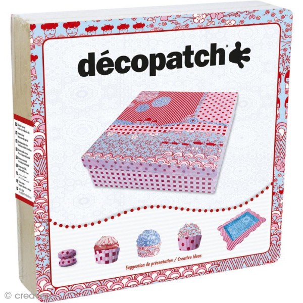 Kit Décopatch Plateaux Cupcakes et Macarons - Photo n°1