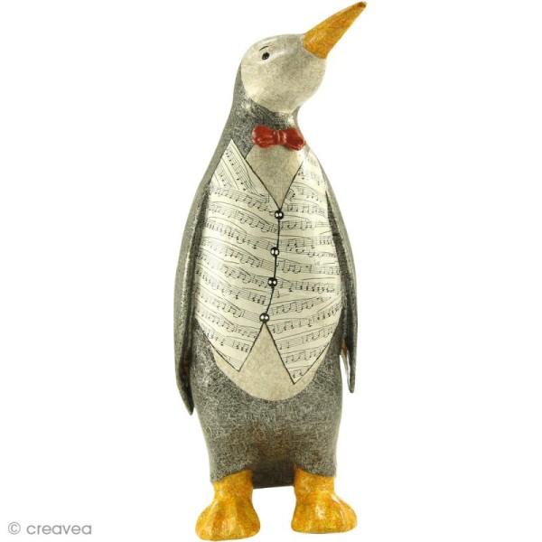 Pingouin en papier mâché - 70 cm - Photo n°2