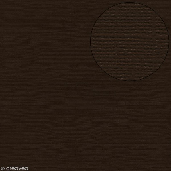 Papier scrapbooking Bazzill 30 x 30 cm - Texture - Brown (marron) - Photo n°1