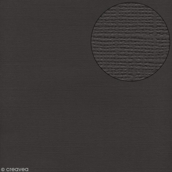 Papier scrapbooking Bazzill 30 x 30 cm - Texture - Thunder (gris orage) - Photo n°1