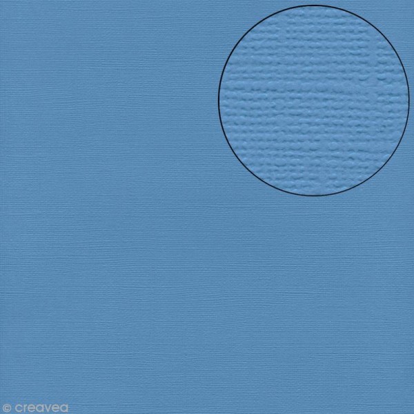 Papier scrapbooking Bazzill 30 x 30 cm - Texture - Ocean (bleu) - Photo n°1