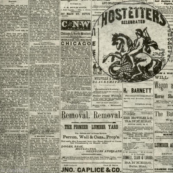 Papier scrapbooking Bazzill 30 x 30 cm - Motif - Antique newsprint (imprimé journal) - Photo n°1