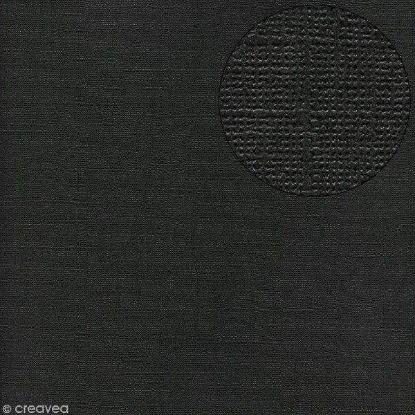 Papier scrapbooking Bazzill 30 x 30 cm - Brillent - Bling black tie (noir) - Photo n°1