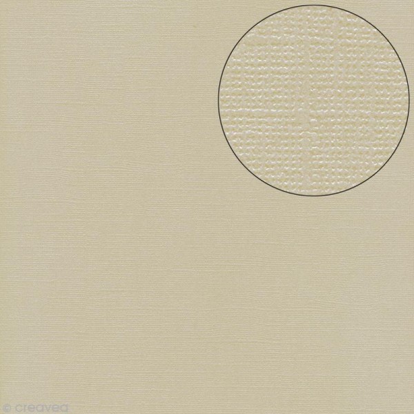Papier scrapbooking Bazzill 30 x 30 cm - Brilant - Bling string of pearls  (blanc perle) - Papier scrap à l'unité - Creavea
