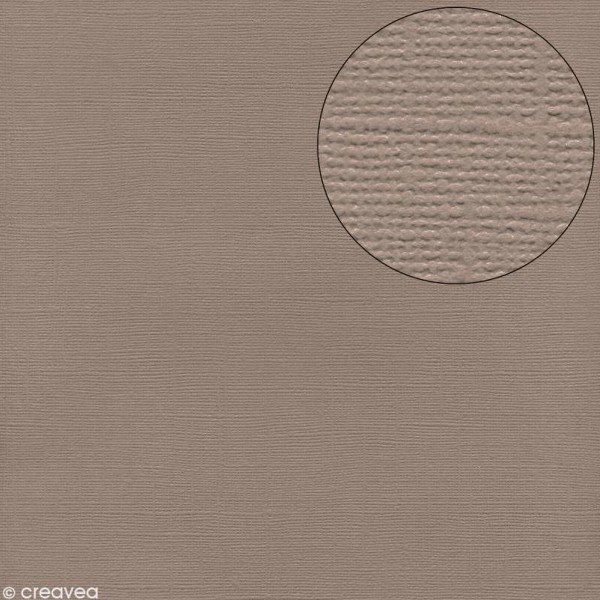 Papier scrapbooking Bazzill 30 x 30 cm - Texture - Fourz stonehenge (beige taupe) - Photo n°1