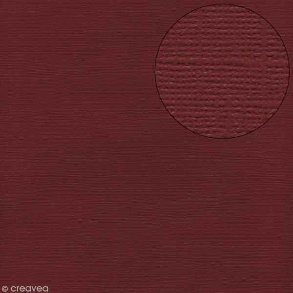 Papier scrapbooking Bazzill 30 x 30 cm - Texture - Sweetheart (rouge) - Photo n°1