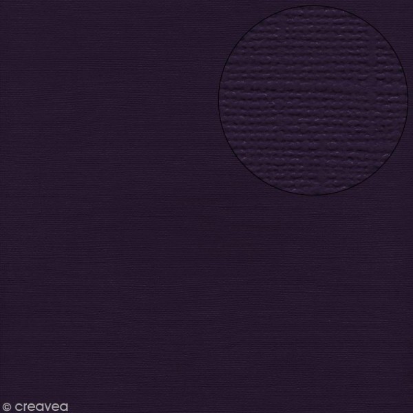 Papier scrapbooking Bazzill 30 x 30 cm - Texture - Pansy (violet) - Photo n°1