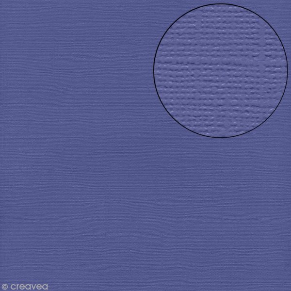 Papier scrapbooking Bazzill 30 x 30 cm - Texture - Jacaranda (lavande) - Photo n°1