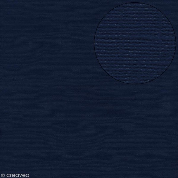 Papier scrapbooking Bazzill 30 x 30 cm - Texture - Arctic (bleu foncé) - Photo n°1
