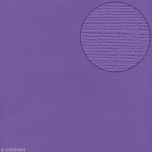 Papier scrapbooking Bazzill 30 x 30 cm - Texture - Heidi (violet) - Photo n°1