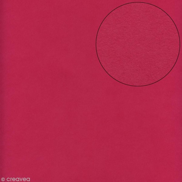 Papier scrapbooking Bazzill 30 x 30 cm - Lisse - Smoothies berry sensat (rose framboise) - Photo n°1