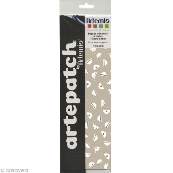 Papier Artepatch - Bols et pois fond gris - 2 feuilles de 40 x 50 cm - Photo n°4