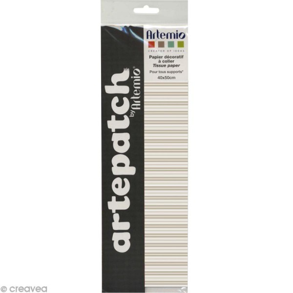 Papier Artepatch - Lignes et patchwork clairs - 2 feuilles de 40 x 50 cm - Photo n°4