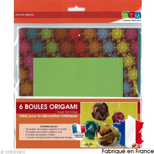 Kit origami - Boules de Noël - Oriental - Photo n°1