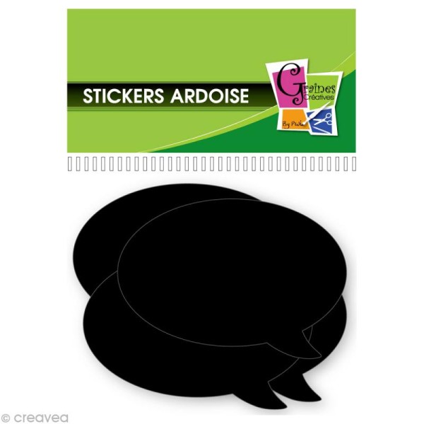 Stickers Bulle ardoise - 5 cm - 12 pcs - Photo n°1