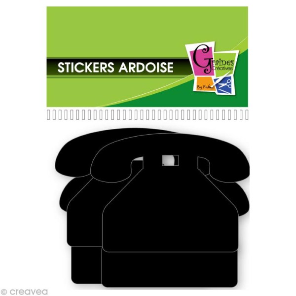 Stickers Téléphone ardoise - 5 cm - 12 pcs - Photo n°1