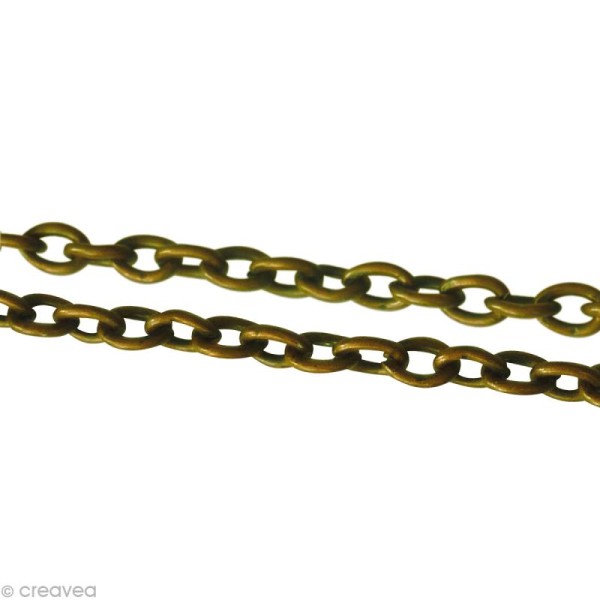 Chaine sautoir Bronze - Petite maille 2 mm - 64 cm - Photo n°1