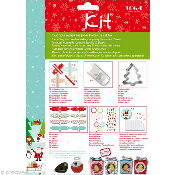 Kit Boîte de sablés de Noël x 8 - Le Noël des lutins - Photo n°5