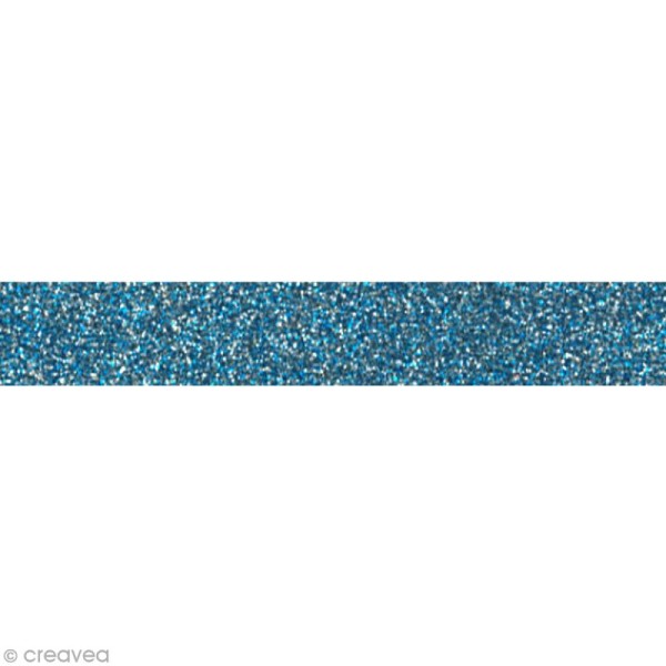Glitter tape Mahé - Bleu x 2 m - Photo n°1