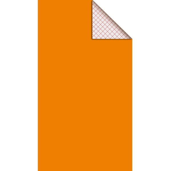 Feutrine adhésive polyester 1 mm 25 x 45 cm - Orange - Photo n°1