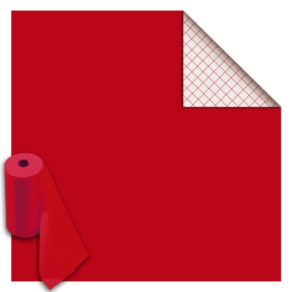 Rouleau feutrine autocollante polyester 1 mm 45 cm x 5 m - Rouge - Photo n°1