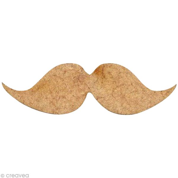 Forme en bois Moustache - N°3 - 4 cm - Photo n°1