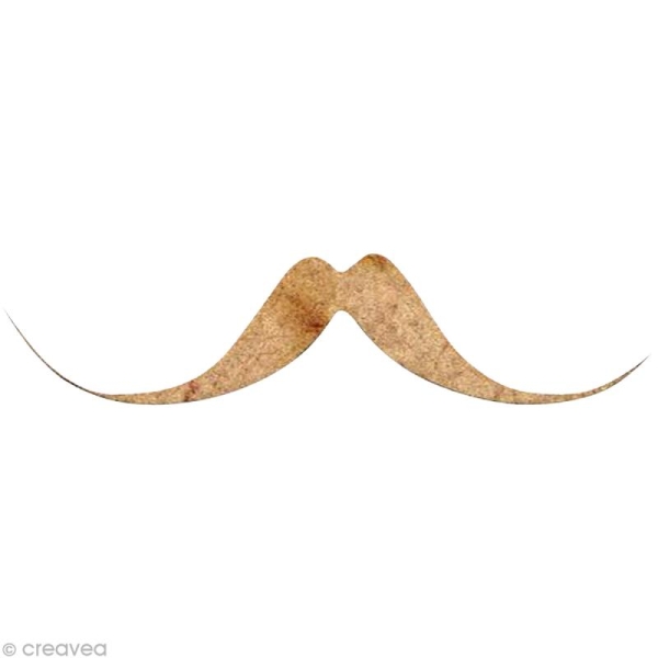 Forme en bois Moustache - N°5 - 4 cm - Photo n°1