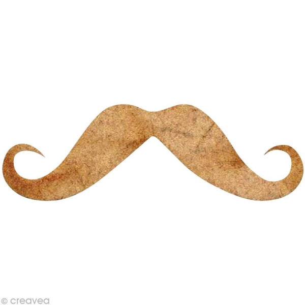 Forme en bois Moustache - N°6 - 4 cm - Photo n°1