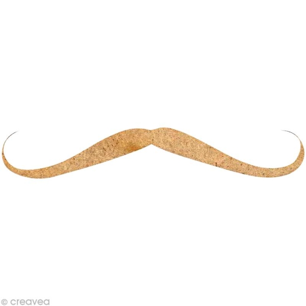 Forme en bois Moustache - N°9 - 5 cm - Photo n°1