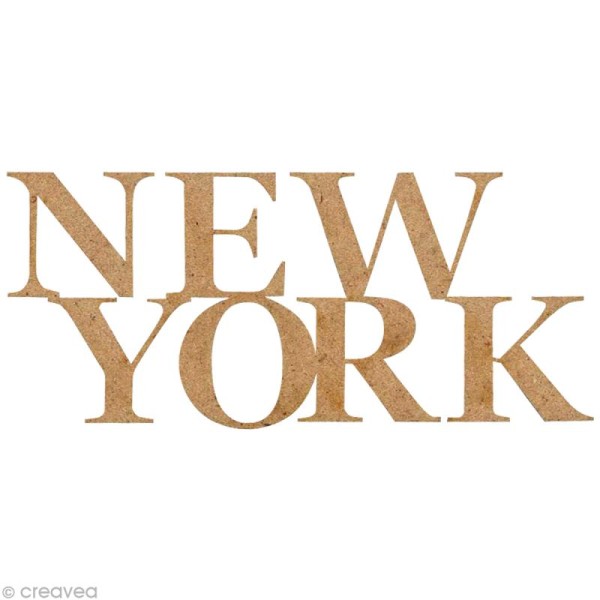 Forme en bois New York - Mot New York - 5,5 cm - Photo n°1