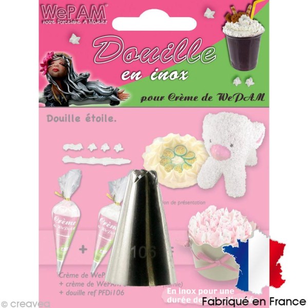 Douille inox Etoile pour fausse chantilly WePAM - Photo n°1