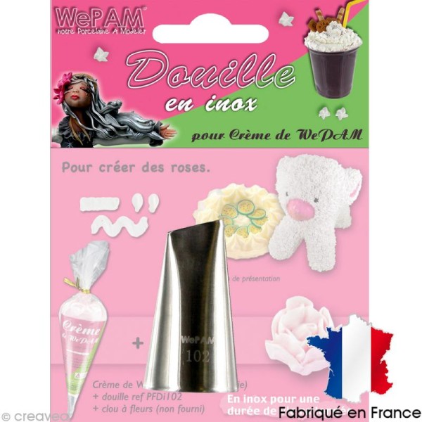 Douille inox Mini rose pour fausse chantilly WePAM - Photo n°1