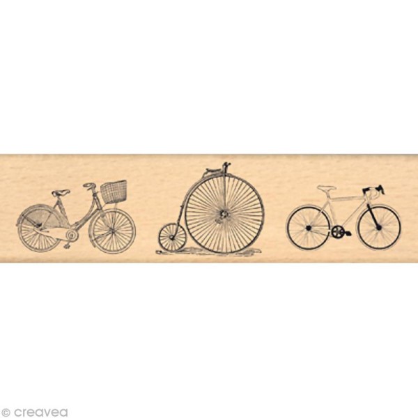 Tampon Shabby - Bordure vélos 15 x 4 cm - Photo n°1