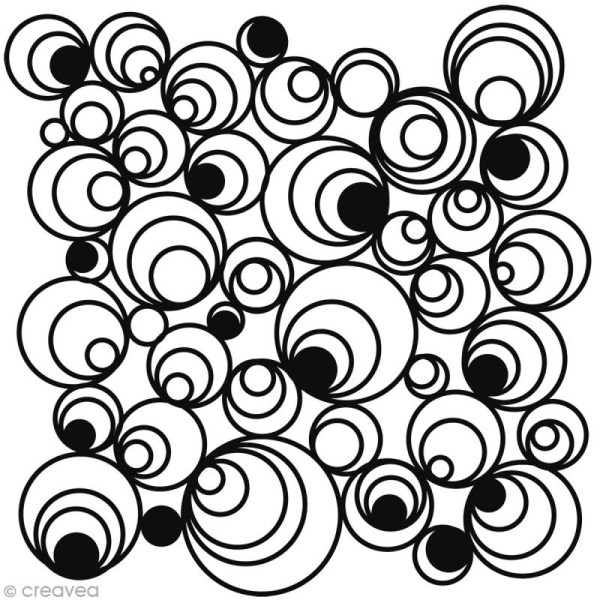Pochoir scrapbooking 30 x 30 cm - Spirales rondes (mod spirals) - Photo n°1
