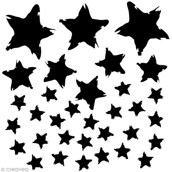 Pochoir scrapbooking 30 x 30 cm - Etoile (star fall) - Photo n°1