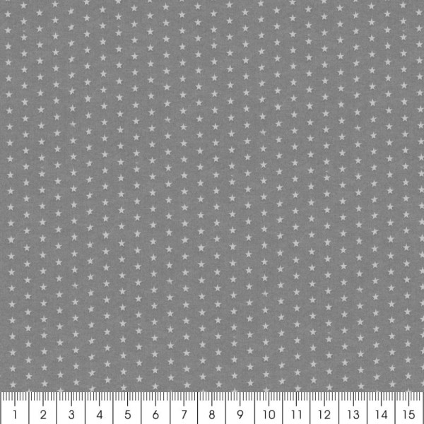 Tissu Frou Frou Taupe - Etoile (101) - A la coupe par 10 cm (sur mesure) - Photo n°3
