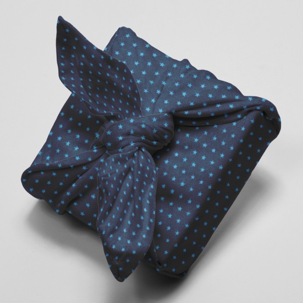 Tissu Frou Frou Bleu intense - Etoile (110) - A la coupe par 10 cm (sur mesure) - Photo n°4