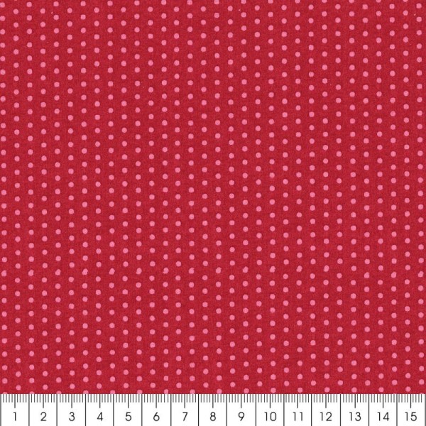 Tissu Frou Frou Rubis éclatant - Pois (208) - A la coupe par 10 cm (sur mesure) - Photo n°5