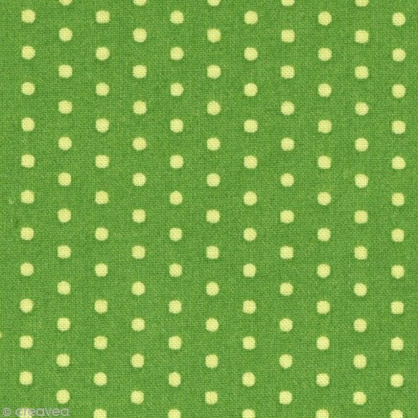 Tissu Frou Frou Jardin d'oliviers - Pois (212) - A la coupe par 10 cm (sur mesure) - Photo n°1